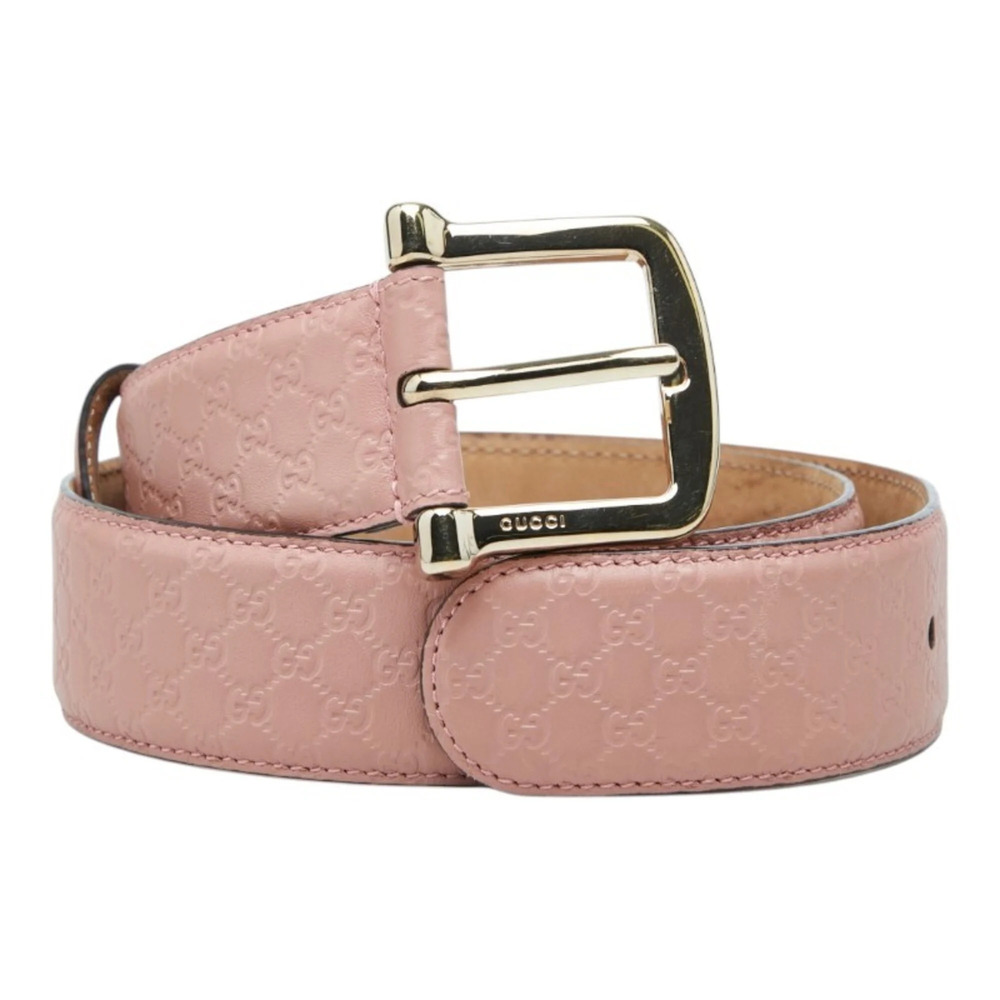 Gucci Microguccissima Belt, Size 75 (30), 281548, Pink Leather, Women's, GUCCI